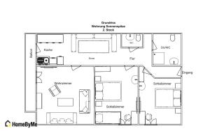 Půdorys ubytování Haus Sandeck