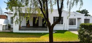 a white house with a tree in front of it at Gaecho Guesthouse in Thaba Nchu
