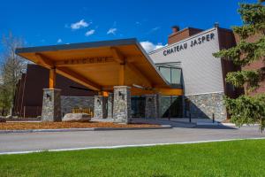 a view of the entrance to a university building at Chateau Jasper in Jasper