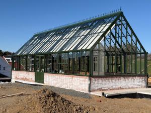 a greenhouse is being built in a construction site at Villa Krågenes - Hytte in Farsund +1 photo