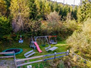 an aerial view of a playground with a swing at Lisa in Piesendorf