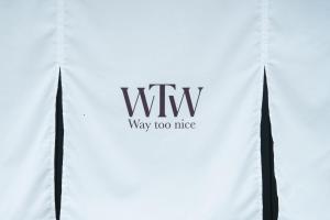 a white shirt with the way too nice on it at WTN Way too nice in Fujikawaguchiko