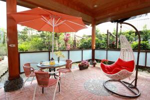 Ruang duduk di Zhen Shan Zhuang B&B