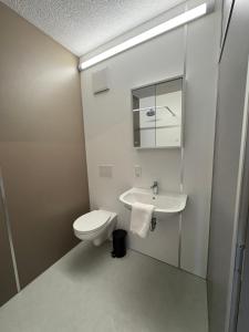 a bathroom with a toilet and a sink at Stäy Gronau in Am Berge