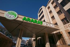 a sign on the front of aarma research building at Ararat Resort Tsaghkadzor in Tsaghkadzor
