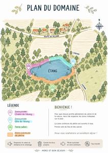 a map of the proposed plan for the domain at La clés des champs in Loubeyrat