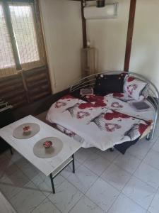 a bed and a table in a room at Kutak u Vranicu in Vranic