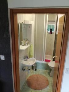 a bathroom with a sink and a toilet at Kuća za odmor ,,Oletić 2" in Sveti Martin na Muri +49 photos