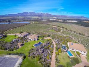 an aerial view of a estate with a tennis court at Barton Luxury Villas in Hermanus
