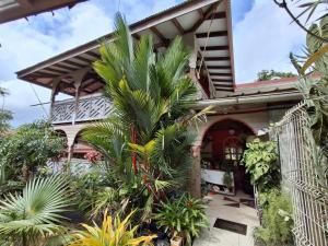 a house with palm trees in front of it at Kay Lydie in Saint-Joseph