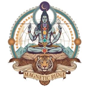 a drawing of aitating rider in a meditation pose with a tiger at Magnetic Ridge Kasar in Hawālbāgh +19 photos