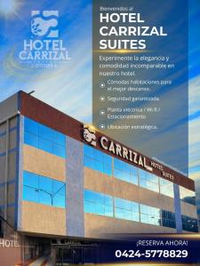 ein Plakat für eine Hotel-Autovermietung in der Unterkunft Carrizal in Barinas