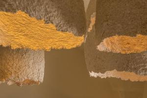 a close up of paint on a wall at Masseria San Francesco in Savelletri di Fasano