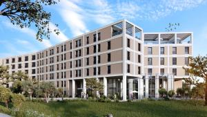 an architectural rendering of a large white building at Be Casa Sant Cugat in Sant Cugat del Vallès