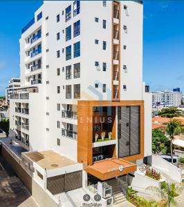 a view of the facade of a building at Compact Tambaú Genius Flats in João Pessoa