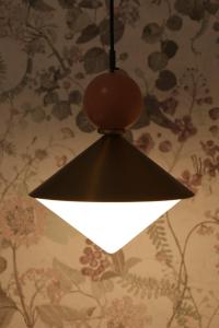 aendant light hanging from a ceiling in a room at Fontana La Vista in Sitia +25 photos