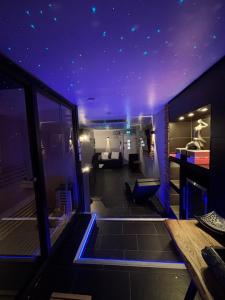 a view of a room with a living room with a ceiling at Work In Spa in Voiron