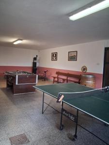 a room with a ping pong table and pool tables at Casa Pichon Etxea con Degustación vinos Muro in La puebla de Labarca 
