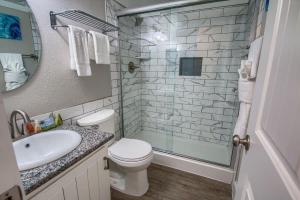a bathroom with a toilet and a sink and a shower at RRC A302 River Hippie in New Braunfels