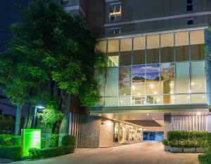 Bygningen som lejlighedshotellet ligger i