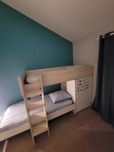 a bunk bed with a ladder in a room at Peaceful Vosges heaven in Granges-Aumontzey +23 photos