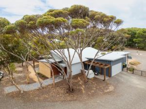 a house with a tree in front of it at Swiss Retreat Goolwa in Goolwa