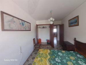 a bedroom with a bed and a picture on the wall at Mountain View Village Life in Bárig +10 photos
