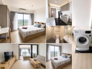 a collage of four pictures of a room at Lucky 98 Sky Stay in Bang Phli +6 photos