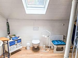 a small bathroom with a toilet and a window at Apartment Apt- Luna by Interhome in Feldkirchen in Kärnten