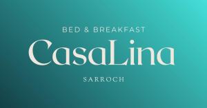 a sign that reads bed breakfast ccasaline santorini at B&B Casa Lina in Sarroch