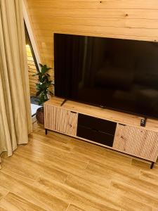 a large flat screen tv sitting in a living room at Villa Antonela Kupres in Kupres
