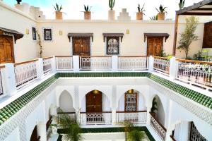 a view of the courtyard of a house at Riad Aura Suites & Spa in Marrakesh