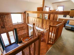 an overhead view of a staircase in a house at Barn Owl in Louth
