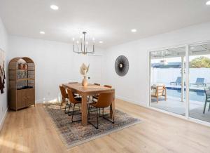 a dining room with a table and chairs at Sweet Serenity-Private Pool-8 Mins to Old Town in Scottsdale