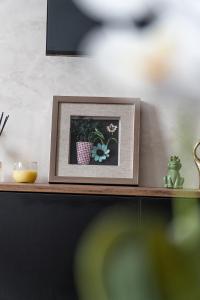 a picture of a plant on a shelf at Apartment N22 in Leštane