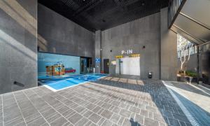 a building with a pool in the middle of it at Dobong Hotel Bay204 in Seoul