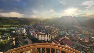 a view of a city from a balcony at Crown imperial in Brinchang