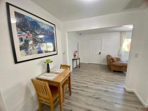 a living room with a table and a couch at Private Pet-Friendly Casita in Phoenix