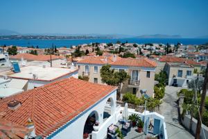an aerial view of a city with houses at Aroura Homes Spetses 3BR 2BA in Spetses
