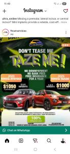 a website for a car dealership with two cars at Party on the islands in Carenage