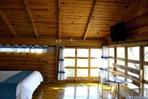 TV a/nebo společenská místnost v ubytování Cabañas el Chalet
