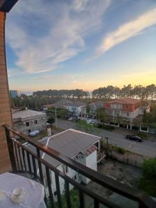 a view of a town from a balcony at Квартира возле стадиона in Kobuleti