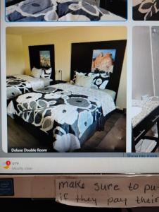 a poster of a bedroom with a bed in it at The suite in Rapid City