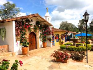 Zahrada ubytování Cabañas La Carolina - Mesa de Los Santos