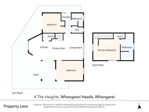 a floor plan of the heights warehousebreaks at Reotahi Bolthole in Whangarei Heads