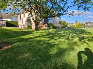 a large lawn with a tree in the yard at anthony meggy in Thiron-Gardais