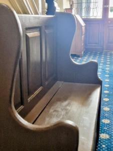 an empty seat on a train with a door at Crescent Lodge Guest House in Whitby