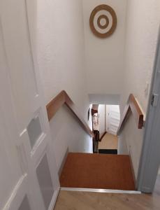 a view of a stairway with a stair case at L escapade de la voie douce in Le Cheylard