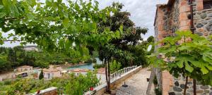 a view of a pool of water from a building at Edem Studios in Syvota