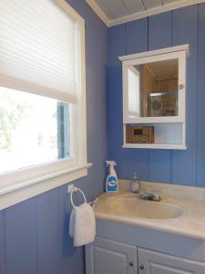 a bathroom with a sink and a window at Indian Beach Cottage in Sarasota +19 photos
